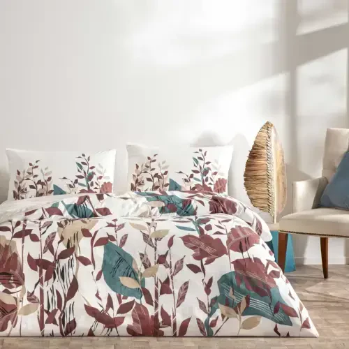 Тач Двуспальный Комплект Постельного Белья Ранфорс Daisy Ekru - 1