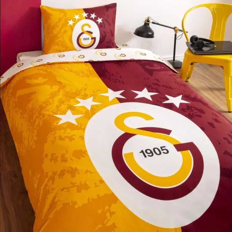 Taç Galatasaray 5. Yıldız Tek Kişilik Lisanslı Nevresim Takımı - 3