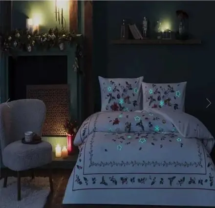 Taç Glow Parlayan Çift Kişilik Nevresim Takımı Charm Kırmızı - 3