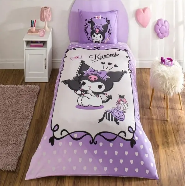 Taç Kuromi Tek Kişilik Lisanslı Nevresim Takımı - 1