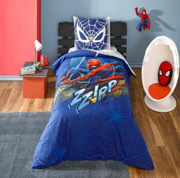 Taç Licensed Spiderman Blue City Single Bedding Set - 5