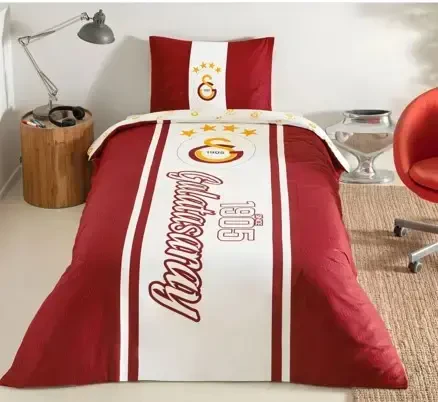 Taç Litsenziyalangan Yagona Krovat Linen To'plami Galatasaray 1905 Glow - 1