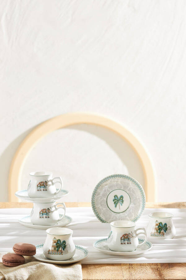 Tac Mahal 6-Piece Porcelain Coffee Cup Set - 1