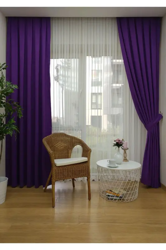 Тач Мор Однотонный Фон Занавес, Без Сборок, Прямой Пошив, Экстрафор Сборка, Одно Полотно-Мор - 5