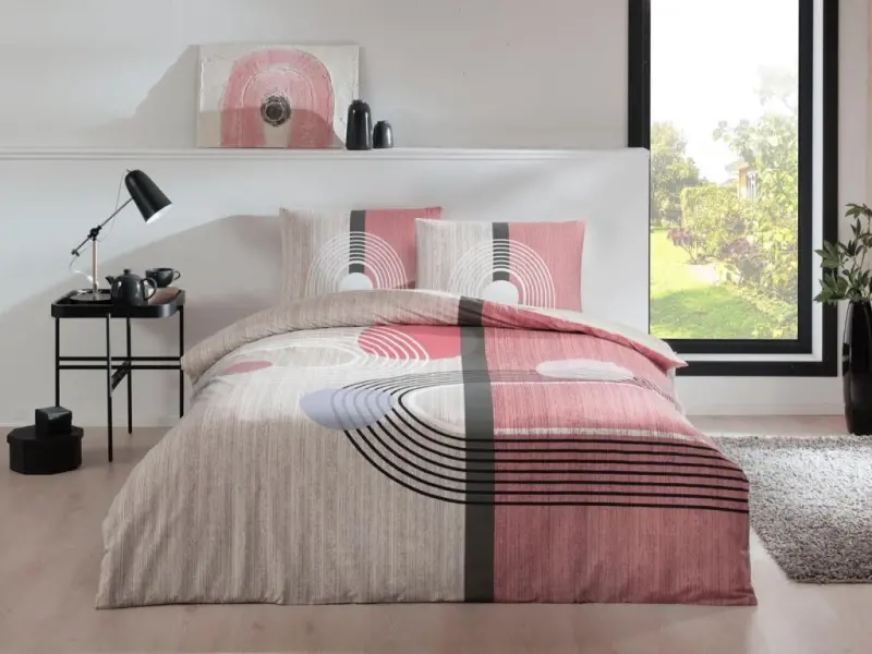 Taç Ranforce Single Duvet Cover Set Alex Pink - NEVRESIMDUNYASI