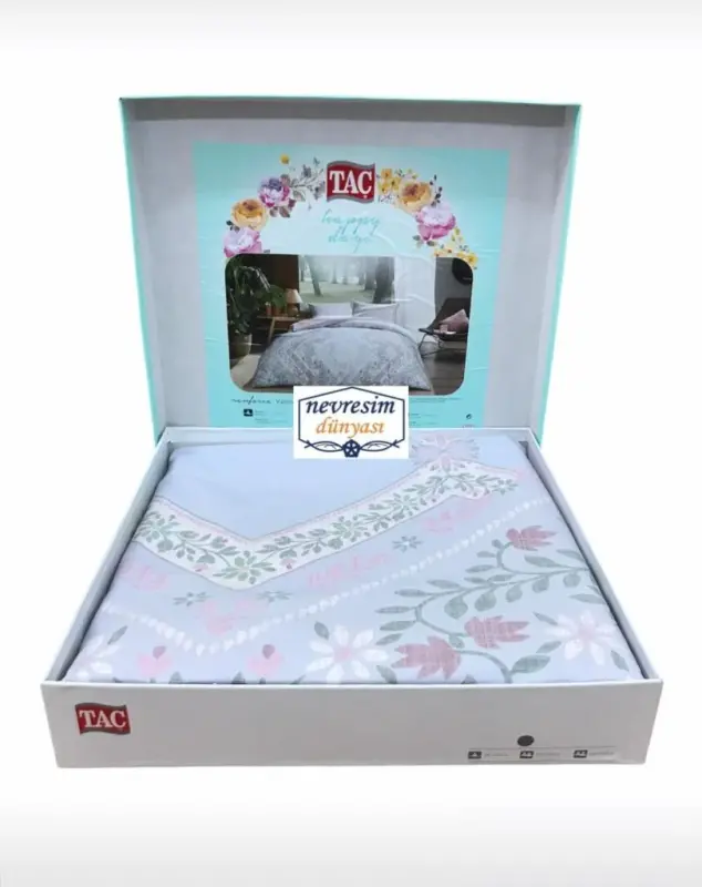 Taç Ranforce Single Duvet Cover Set Valeri Pink - 2