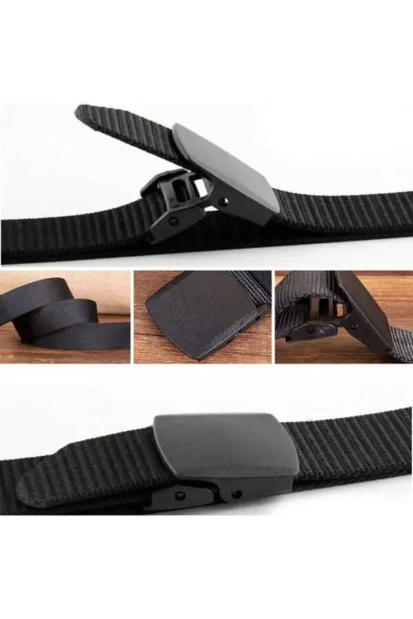 Tactical Plastic Buckle Anti-Allergic Style Fabric Belt - 4
