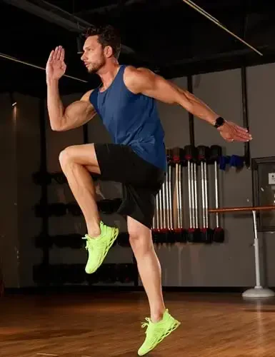 TACVASEN erkaklar mashg'ulot tank toplari Yengsiz UPF 50+ Yozgi quyoshdan himoya ko'ylaklari Yugurish, suzish, sport zalida plyaj uchun tez quriydi - 3