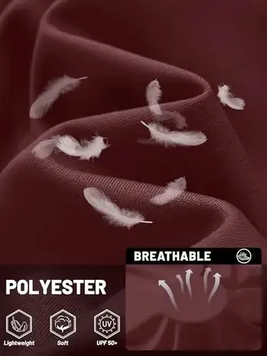 TACVASEN erkaklar quyoshdan himoya ko'ylagi UPF 50+ uzun yengli UV himoya yengil rashgard suzish ko'ylagi tez quriydigan baliq ovlash futbolkasi - 4