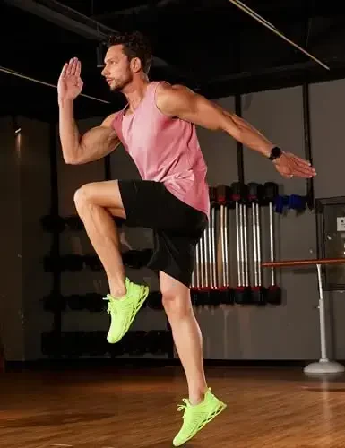 TACVASEN erkaklar uchun mashg'ulot tank topilari yengsiz UPF 50+ yozgi quyoshdan himoya ko'ylaklari yugurish, suzish, sport zalida, plyajda tez quriydi - 3