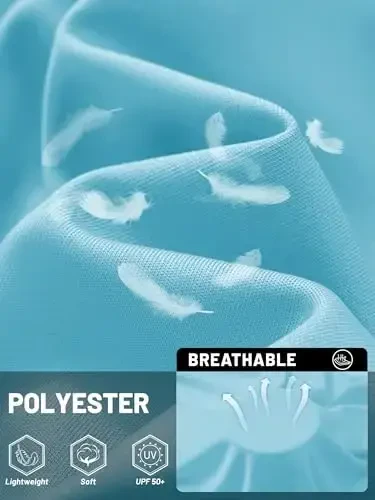 TACVASEN erkaklar uchun quyoshdan himoya ko'ylagi UPF 50+ uzun yengli UV himoya yengil rash guard suzish ko'ylagi tez quriydigan baliq ovlash futbolkasi - 4