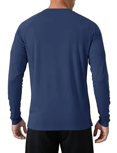 TACVASEN erkaklar uchun quyoshdan himoya ko'ylagi UPF 50+ uzun yengli UV himoya yengil rash guard suzish ko'ylagi tez quriydigan baliq ovlash futbolkasi - 2