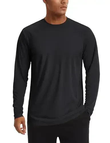 TACVASEN erkaklar uchun quyoshdan himoya ko'ylagi UPF 50+ uzun yengli UV himoya yengil rash guard suzish ko'ylagi tez quriydigan baliq ovlash futbolkasi - 1