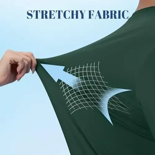 TACVASEN erkaklar uchun quyoshdan himoya ko'ylagi UPF 50+ uzun yengli UV himoya yengil rashgard suzish ko'ylagi tez quriydigan baliq ovlash futbolkasi - 5