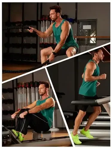 TACVASEN Men's Workout Tank Tops Sleeveless UPF 50+ Summer Sun Shirts Quick Dry for Running Swim Gym Beach - 4