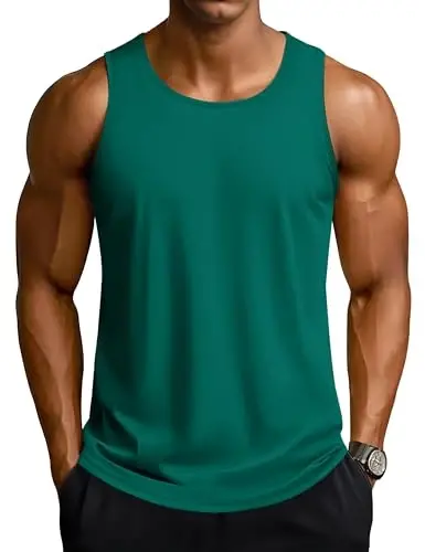 TACVASEN Men's Workout Tank Tops Sleeveless UPF 50+ Summer Sun Shirts Quick Dry for Running Swim Gym Beach 