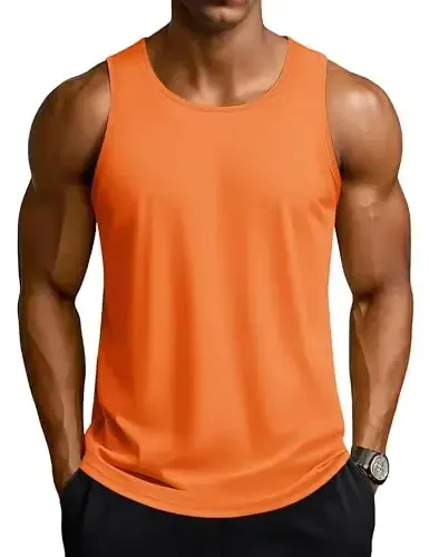 TACVASEN Men's Workout Tank Tops Sleeveless UPF 50+ Summer Sun Shirts Quick Dry for Running Swim Gym Beach 
