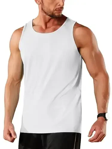 TACVASEN Men's Workout Tank Tops Sleeveless UPF 50+ Summer Sun Shirts Quick Dry for Running Swim Gym Beach - 2