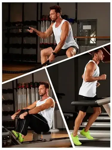 TACVASEN Men's Workout Tank Tops Sleeveless UPF 50+ Summer Sun Shirts Quick Dry for Running Swim Gym Beach - 4