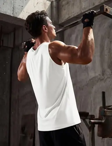 TACVASEN Men's Workout Tank Tops Sleeveless UPF 50+ Summer Sun Shirts Quick Dry for Running Swim Gym Beach - 4