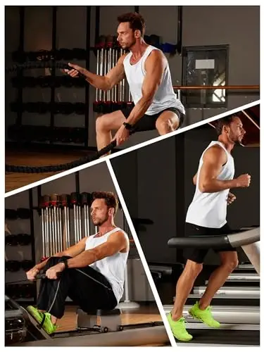 TACVASEN Men's Workout Tank Tops Sleeveless UPF 50+ Summer Sun Shirts Quick Dry for Running Swim Gym Beach - 4