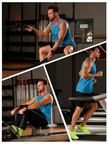 TACVASEN Men's Workout Tank Tops Sleeveless UPF 50+ Summer Sun Shirts Quick Dry for Running Swim Gym Beach - 4