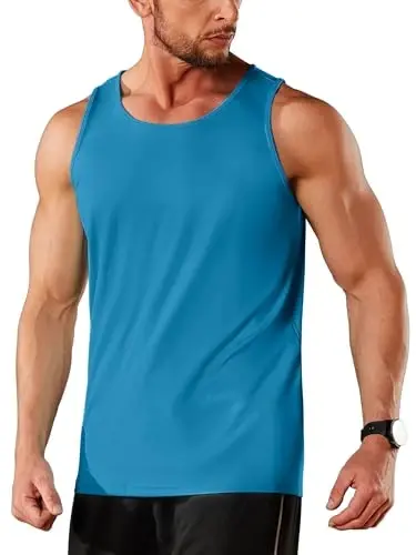 TACVASEN Men's Workout Tank Tops Sleeveless UPF 50+ Summer Sun Shirts Quick Dry for Running Swim Gym Beach - 2