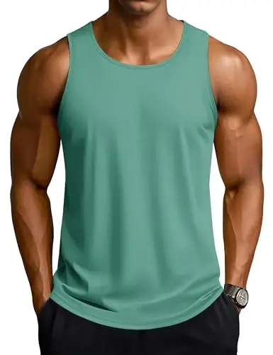 TACVASEN Men's Workout Tank Tops Sleeveless UPF 50+ Summer Sun Shirts Quick Dry for Running Swim Gym Beach - 1