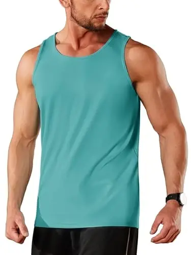 TACVASEN Men's Workout Tank Tops Sleeveless UPF 50+ Summer Sun Shirts Quick Dry for Running Swim Gym Beach - 2