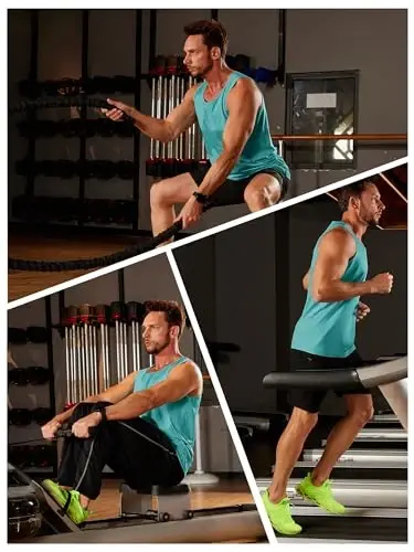 TACVASEN Men's Workout Tank Tops Sleeveless UPF 50+ Summer Sun Shirts Quick Dry for Running Swim Gym Beach - 4