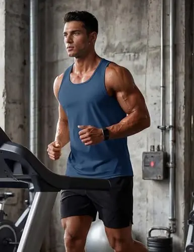 TACVASEN Men's Workout Tank Tops Sleeveless UPF 50+ Summer Sun Shirts Quick Dry for Running Swim Gym Beach - 2