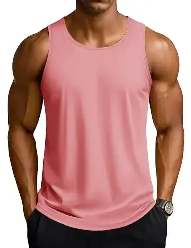 TACVASEN Men's Workout Tank Tops Sleeveless UPF 50+ Summer Sun Shirts Quick Dry for Running Swim Gym Beach - 1