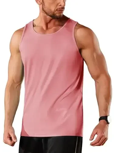 TACVASEN Men's Workout Tank Tops Sleeveless UPF 50+ Summer Sun Shirts Quick Dry for Running Swim Gym Beach - 2