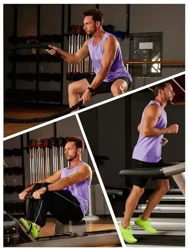 TACVASEN Men's Workout Tank Tops Sleeveless UPF 50+ Summer Sun Shirts Quick Dry for Running Swim Gym Beach - 4