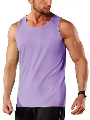 TACVASEN Men's Workout Tank Tops Sleeveless UPF 50+ Summer Sun Shirts Quick Dry for Running Swim Gym Beach - TACVASEN (1)