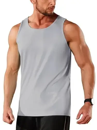 TACVASEN Men's Workout Tank Tops Sleeveless UPF 50+ Summer Sun Shirts Quick Dry for Running Swim Gym Beach - 2
