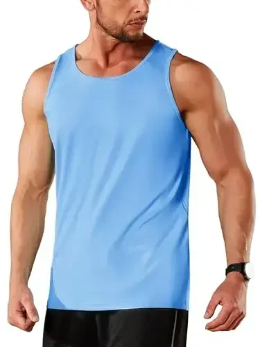 TACVASEN Men's Workout Tank Tops Sleeveless UPF 50+ Summer Sun Shirts Quick Dry for Running Swim Gym Beach - 2