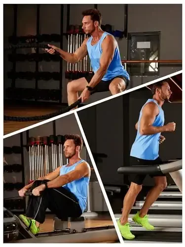 TACVASEN Men's Workout Tank Tops Sleeveless UPF 50+ Summer Sun Shirts Quick Dry for Running Swim Gym Beach - 4