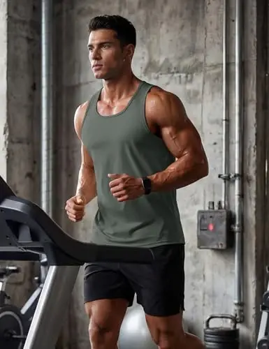TACVASEN Men's Workout Tank Tops Sleeveless UPF 50+ Summer Sun Shirts Quick Dry for Running Swim Gym Beach - 2