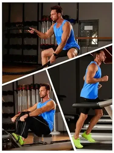 TACVASEN Men's Workout Tank Tops Sleeveless UPF 50+ Summer Sun Shirts Quick Dry for Running Swim Gym Beach - 4