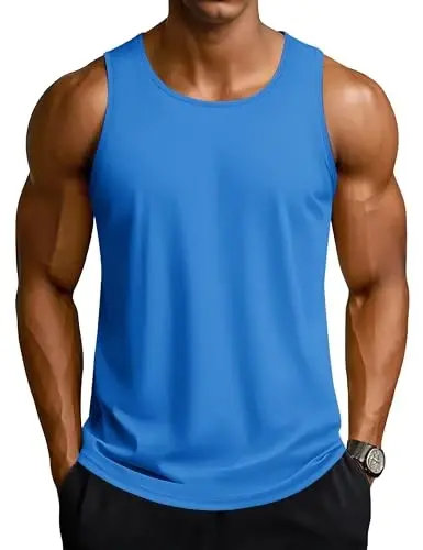 TACVASEN Men's Workout Tank Tops Sleeveless UPF 50+ Summer Sun Shirts Quick Dry for Running Swim Gym Beach - TACVASEN