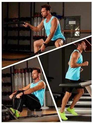 TACVASEN Men's Workout Tank Tops Sleeveless UPF 50+ Summer Sun Shirts Quick Dry for Running Swim Gym Beach - 4