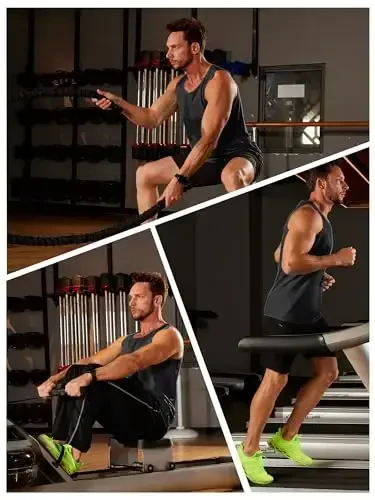 TACVASEN Men's Workout Tank Tops Sleeveless UPF 50+ Summer Sun Shirts Quick Dry for Running Swim Gym Beach - 4