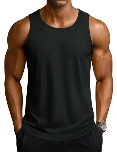 TACVASEN Men's Workout Tank Tops Sleeveless UPF 50+ Summer Sun Shirts Quick Dry for Running Swim Gym Beach 