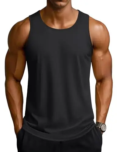 TACVASEN Men's Workout Tank Tops Sleeveless UPF 50+ Summer Sun Shirts Quick Dry for Running Swim Gym Beach - 1