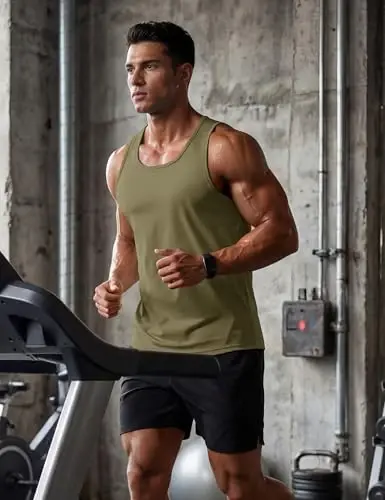 TACVASEN Men's Workout Tank Tops Sleeveless UPF 50+ Summer Sun Shirts Quick Dry for Running Swim Gym Beach - 2