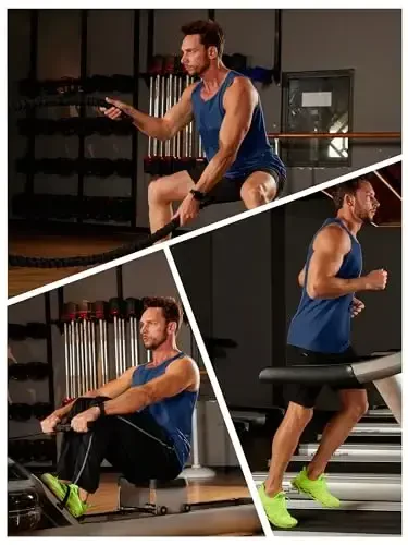 TACVASEN Men's Workout Tank Tops Sleeveless UPF 50+ Summer Sun Shirts Quick Dry for Running Swim Gym Beach - 4