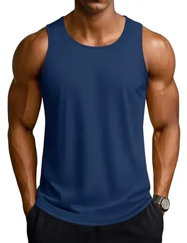TACVASEN Men's Workout Tank Tops Sleeveless UPF 50+ Summer Sun Shirts Quick Dry for Running Swim Gym Beach - TACVASEN