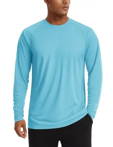 TACVASEN Men's Sun Shirt UPF 50+ Long Sleeve UV Protection Lightweight Rash Guard Swim Shirt Quick Dry Fishing T-Shirt - 1
