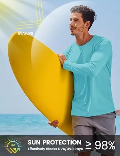 TACVASEN Men's Long Sleeve Shirts UPF 50+ Sun Protection Dry Fit Shirt Lightweight Workout Athletic T-Shirt Rash Guard - 3